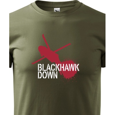 army tričko black Hawk Down military 69