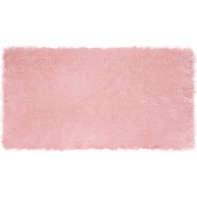 vidaXL Изкуствен овчи килим Tafalla Розово 80 x 150 cm Полиестер (42021544)