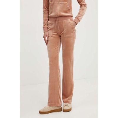 Juicy Couture Кадифен спортен панталон Juicy Couture DEL RAY GOLD в бежово с изчистен дизайн JCAP180G (JCAP180G.681)