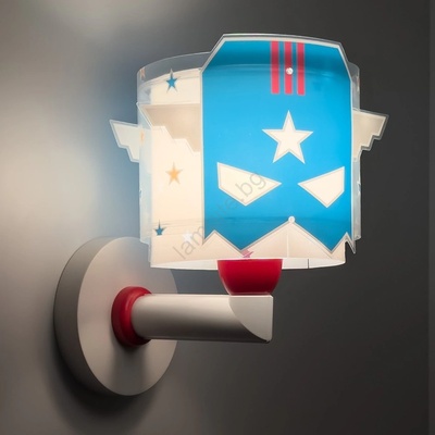 61819 - Детско стенно осветително тяло BLUE HERO 1xE27/15W/230V (PI605)