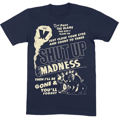 Madness tričko Shut Up modré