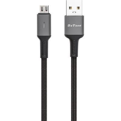 DeTech Кабел за данни DeTech DE-C39M, Micro USB, 1.0m, Черен - 40200 (40200)