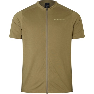 Endura Мъжка фланелка с къс ръкав за колоездене Endura Loop S/S Zipped Jersey Cycling jersey - Tweed Green (056-3535-0414)