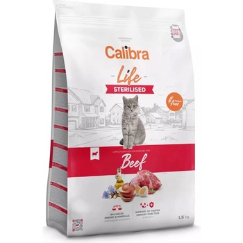 Calibra Cat Life Sterilised Beef 1, 5 кг