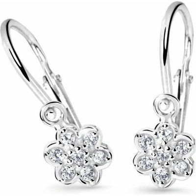 Cutie Diamonds detské náušnice z bieleho zlata Kytičky s briliantmi DC2746-10-00-X-2