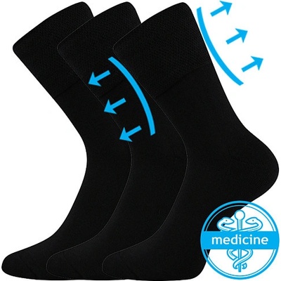 Lonka ponožky Finego 3 pár černá