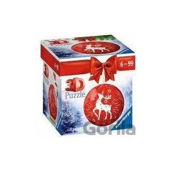 RAVENSBURGER 3D Puzzleball Vánoční ozdoba červená 54 ks