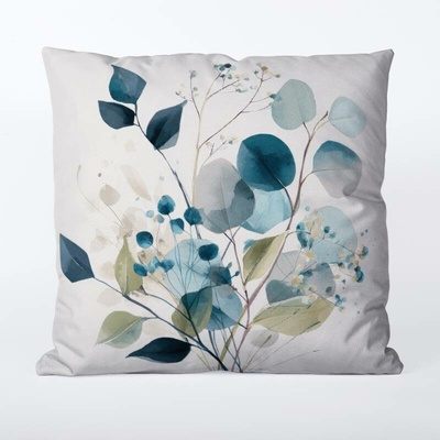 Takoy Povlak na polštář 45x45 nepromokavý polyester modrý eukalyptus-HT-00318 | 45 x 45 cm