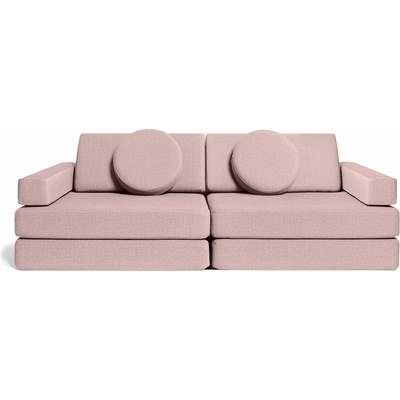 SHAPPY Detská rozkladacia penová pohovka SHAPPY PLAY Soft Pink