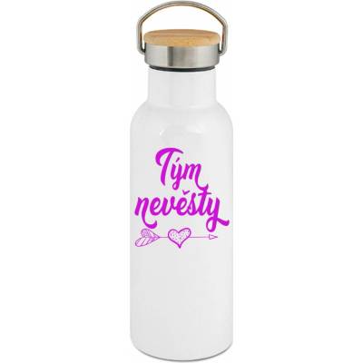 123TRIKO termoska Tým nevěsty. Fialový tisk 500 ml