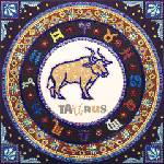  Диамантен Гоблен "Зодия Телец" - 35 x 35 см, Специални мъниста
