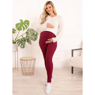 Formommy těhotenské oteplené legíny Burgundy – Zboží Dáma