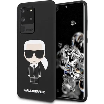 KARL LAGERFELD Луксозен Калъф за SAMSUNG S20 Ultra, KARL LAGERFELD Silicone Iconic Case, Черен (KLHCS69SLFKBK)