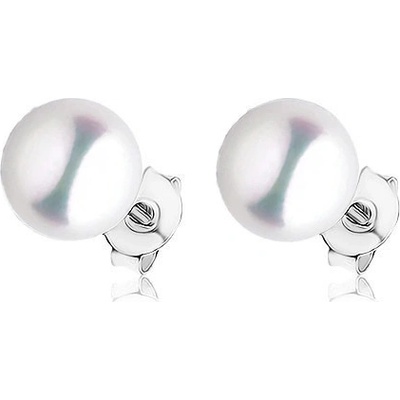Šperky eshop náušnice bílá perla puzetky I26.03