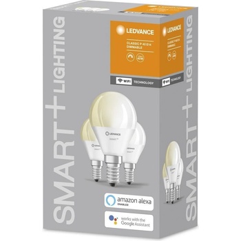 Ledvance sada 3x chytrá LED žárovka SMART+ WIFI, E14, P40, 5W, 470lm, 2700K, teplá bílá SMART+ WIFI