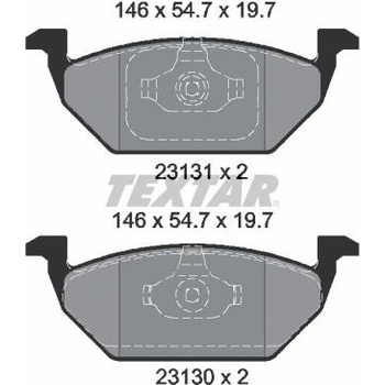 TEXTAR Sada brzdových platničiek 2313001