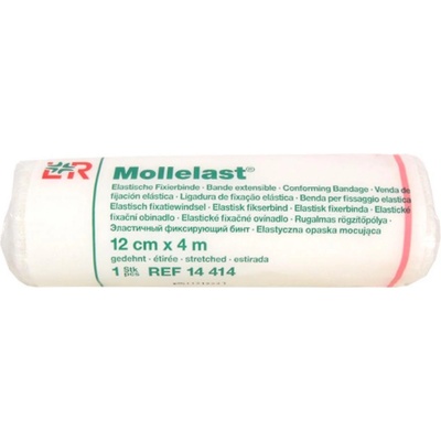 Mollelast obinadlo elastické fixační 12cm x 4m v celofánu 1 ks