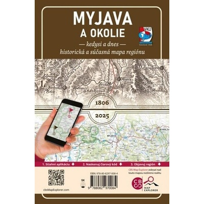 Porovnávacia mapa Myjava a okolie – Kedysi a dnes