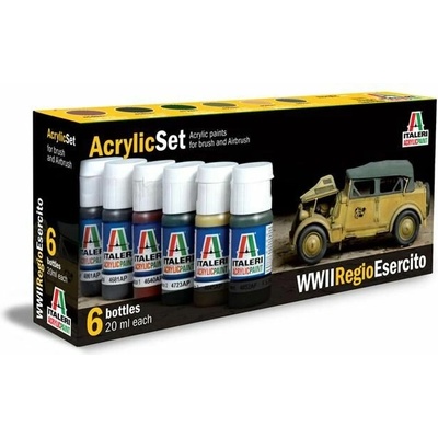 ITALERI Sada akrylových barev 441AP WWII REGIO ESERCITO 6 ks