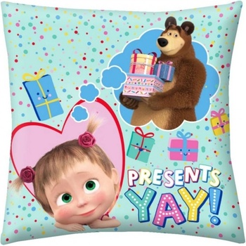 Halantex Vankúš Máša a medveď motív Darčeky 40x40