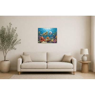 Obraz na plátně – Veselí podmořští kamarádi 75 × 60 cm – Hledejceny.cz