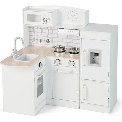 Costway Ъглова кухня за игра с отделен хладилник и аксесоари