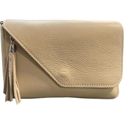 Vera Pelle dámská kožená crossbody kabelka 1514 D03 bezova béžová