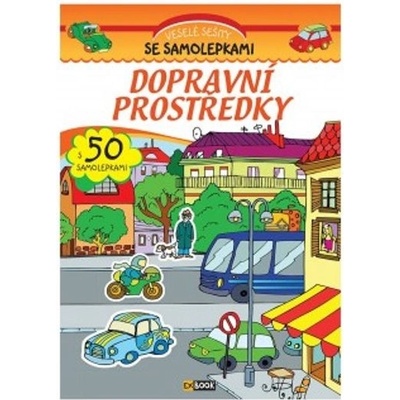 Sešit Dopravní prostředky se samolepkami 50ks