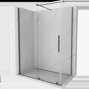 Mexen Velar плъзгаща се душ кабина 160 x 100 см, прозрачна, стоманено сиво (871-160-100-01-66)