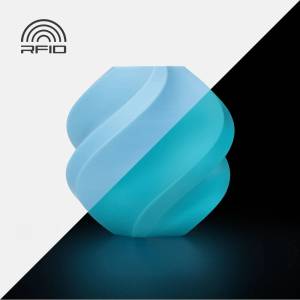 Bambu Lab PLA филамент Bambu Lab PLA Glow, 1.75 mm, 1.0 kg, Glow Blue 15600, Spool