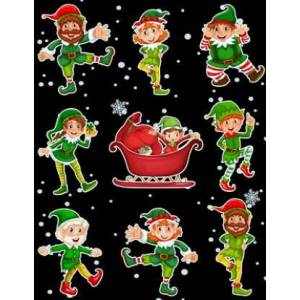 Christmas Holiday Sticker Album Dancing Elves: 100 Plus Pages For PERMANENT Sticker Collection, Activity Book For Boys and Girls - 8.5 by 11 | Fat Dog Journals (ISBN: 9781975986056)