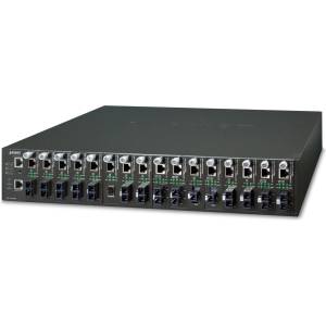 PLANET mc-1610mr48 мрежов медиен конвертор Черен (mc-1610mr48)