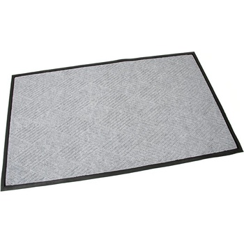 FLOMA Crossing Lines Šedá textilná gumová čistiace vstupná rohož 90 cm x 150 cm x 1 cm