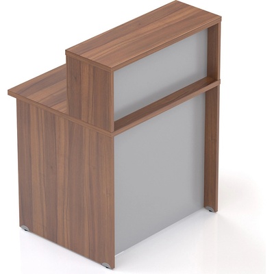 Nábytek Designový cz NLKA08 19 Recepční pult Komfort ořech / šedý