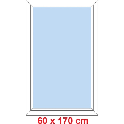 Soft Plastové okno 60x170 cm, FIX neotevíravé, Antracit struktura/bílá