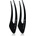 Janeke Hair Clip фиби за коса Black 13 см