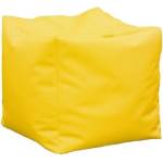 Pufrelax Пуф, 100л. , Табуретка Куб XL, Teteron Yellow Quince, Перящ се калъф, за открито, Пълнеж от Полистиролни перли (PUF-G-CXL-TEX-YLQ) - e-magazin
