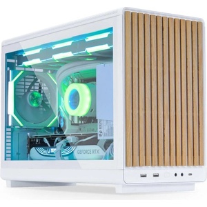 Lian Li A3 TG Wood Edition white