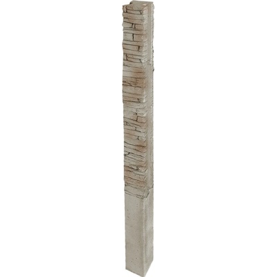 DITON Plotový systém QUICK WALL STONE Velikost: 15 × 15 × 290, Varianta: Quick wall stone - sloupek průběžný 200 béžový mix, Povrch: natur, reliéfní