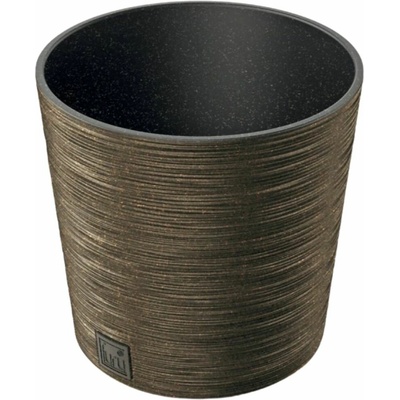 PROSPERPLAST FURU ROUND LOW ECO WOOD Kvetináč 25cm kávový