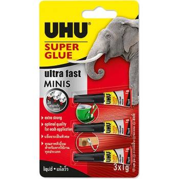 UHU Супер лепило UHU Super Glue Mini 1 gr 3 броя 1100045420 (1100045420)
