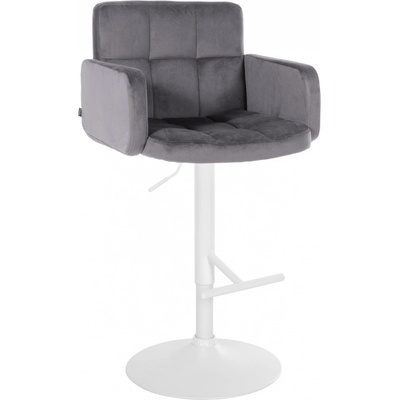 Design-shop Los Angeles bílá / samet tmavě šedá