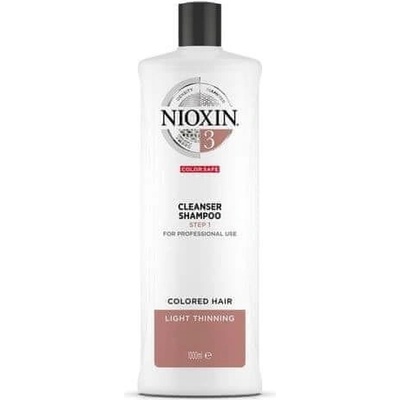 Nioxin Čistiaci šampón pre jemné farbené mierne rednúce vlasy System 3 1000 ml)