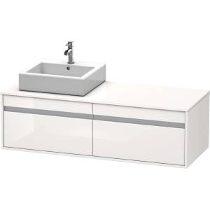 Duravit Ketho - Шкафче за умивалник 43x140x55 см, ляво, 2 чекмеджета, лъскаво бяло KT6697L2222 (KT6697L2222)