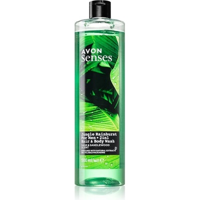 Avon Senses Jungle Rainburst šampón a sprchový gél 2 v 1 500 ml