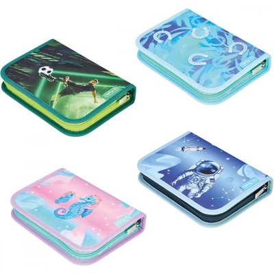 Herlitz Ученически несесер с 19 части, 1 крило, Mix Game Changer, Lucky Horse, Ocean Lights, Cosmic Explorer - Herlitz, асортимент