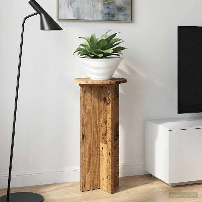 vidaXL Стойка за растения 2 бр. Старо дърво 29, 5 x 29, 5 x 60 см (899724)