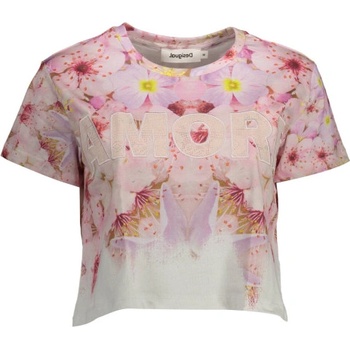 DESIGUAL Дамска тениска с къс ръкав desigual, Цвят Роза (22swtk75_rosa_3021)