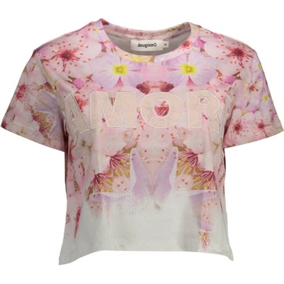 DESIGUAL Дамска тениска с къс ръкав desigual, Цвят Роза (22swtk75_rosa_3021)