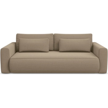 makamii Светлокафяв кадифен разтегателен диван с място за съхранение 238 cm Kapua - Makamii (KAPUA_3SF_3_P1_C20)